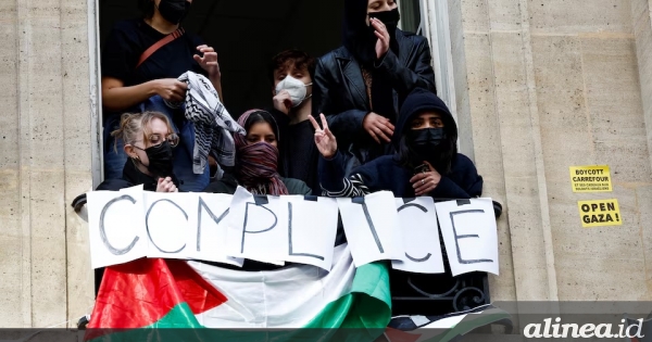 Aksi protes mahasiswa pro-Palestina duduki gedung kampus bergengsi di&nbsp;Paris